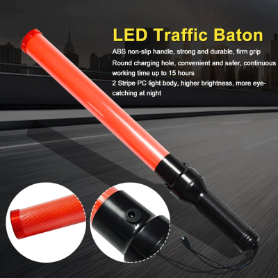 Rechargeable LED Traffic Baton Wand Signal Hand Indicator Light Stick